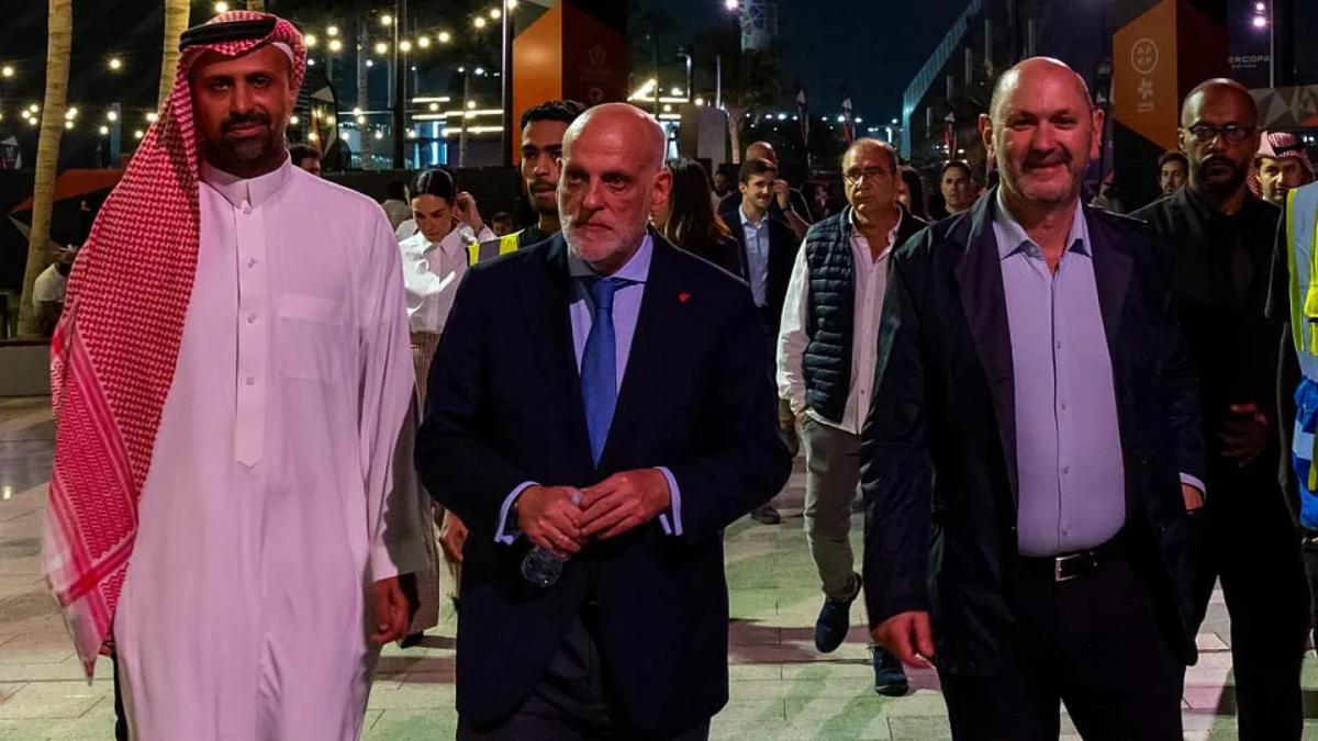 Louzán y Tebas, en la Supercopa de España