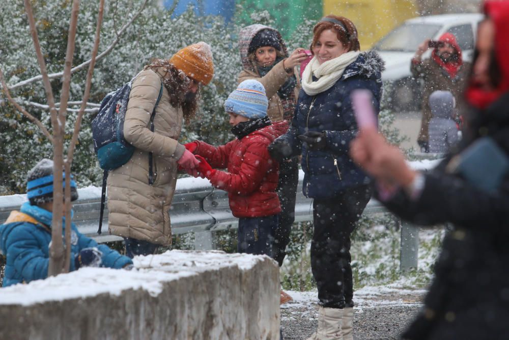 Primeras nieves de 2017 en la provincia de Málaga