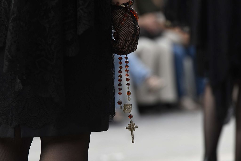 Procesión de los Servitas este Viernes Santo en Murcia, en imágenes