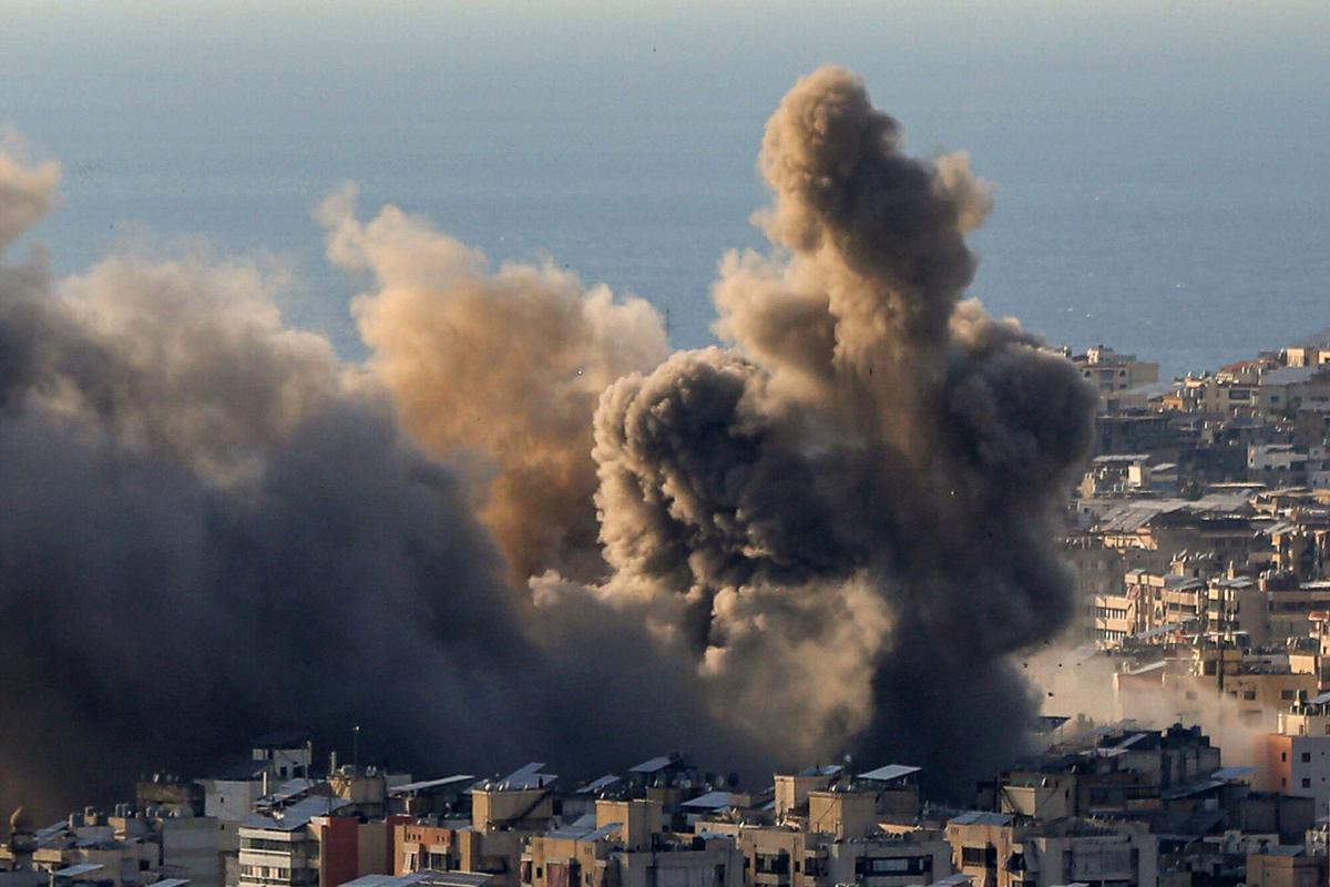Bombardeo de Israel contra el suburbio del sur de Beirut Burj al-Barajneh