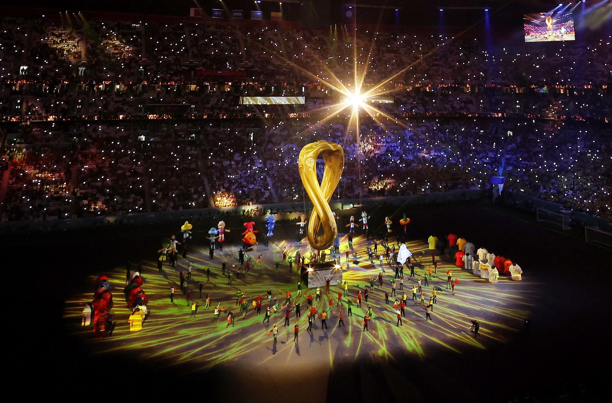 Imagen de la ceremonia de inauguración del Mundial de Qatar