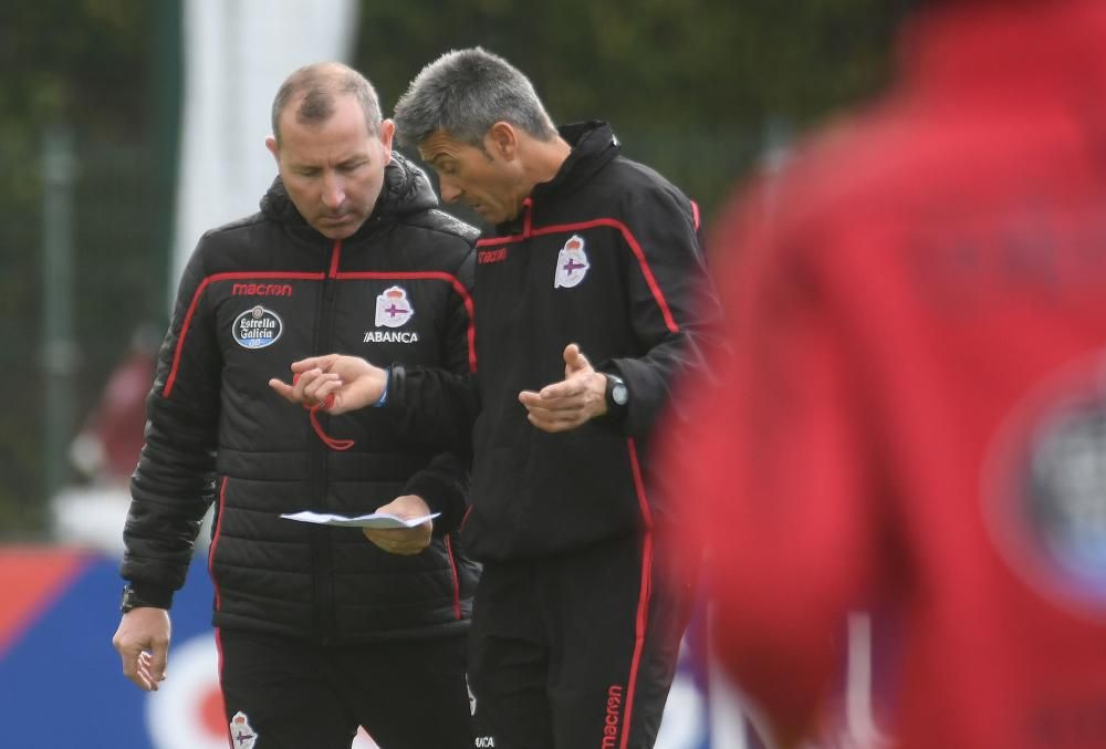 El nuevo técnico blanquiazul se pone al frente del equipo. El segundo entrenador Fabián Rivero y el preparador físico Moisés del Hoyo se unen junto a Martí al cuerpo técnico del primer equipo.