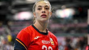 Paula Arcos, en un partido con la selección española.