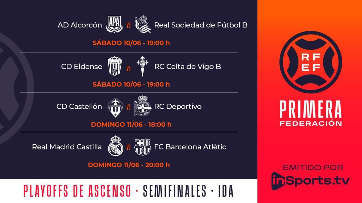 Horarios de los partidos de vuelta de las semifinales del play off