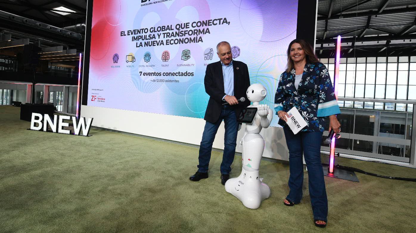 Pere Navarro y Blanca Sorigué durante la presentación de la edición 2022 de BNEW