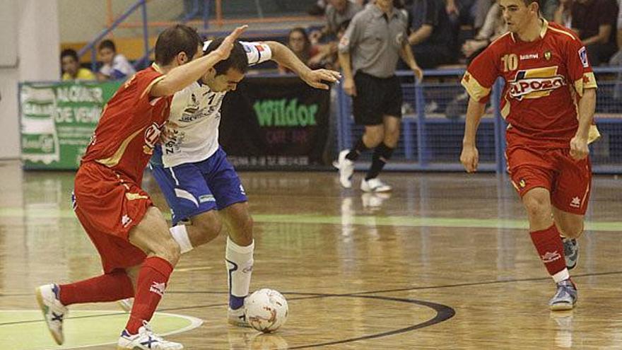 Javi Serrano aún no se ha estrenado como goleador del Arcebansa en liga.