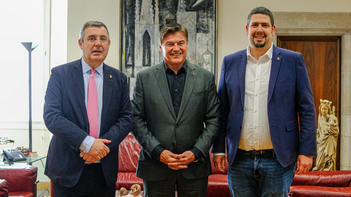 D’esquerra a dreta, Miquel Noguer, Antoni Cañete i Pau Presas.
