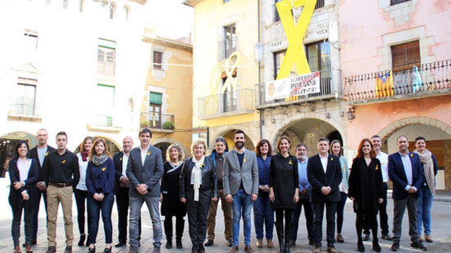 Foto de família de la candidatura d&#039;ERC