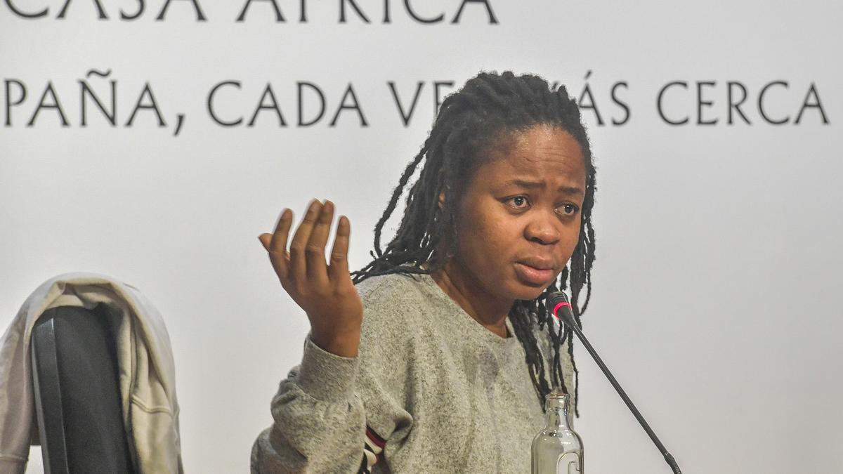 La escritora, politóloga e investigadora Trifonia Melibea Obono presenta su último libro, 'La hija de las mitangan', en Casa África.