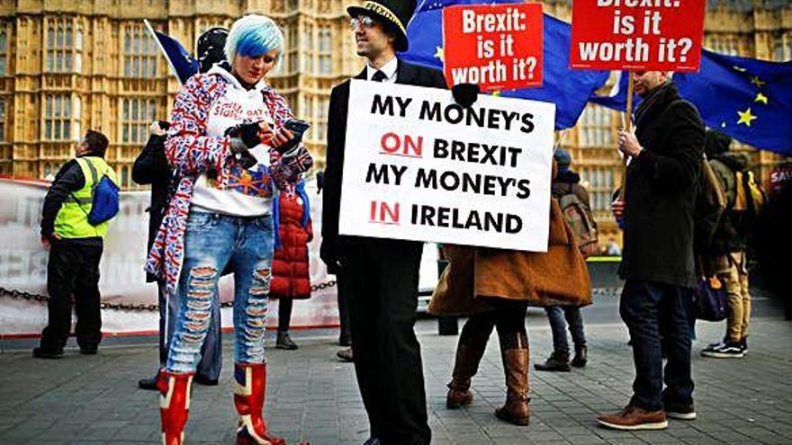 Manifestació contra el Brexit davant del Parlament britànic