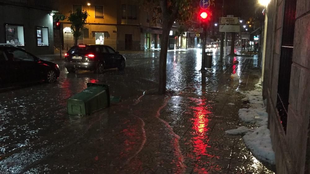 Fuertes lluvias en Caravaca de la Cruz