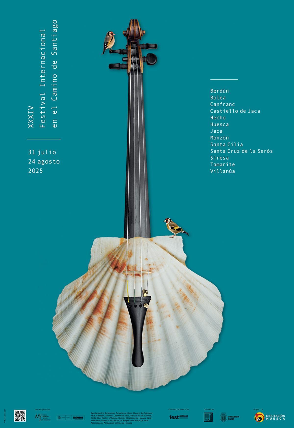 Cartel del XXXIV Festival Internacional en el Camino de Santiago