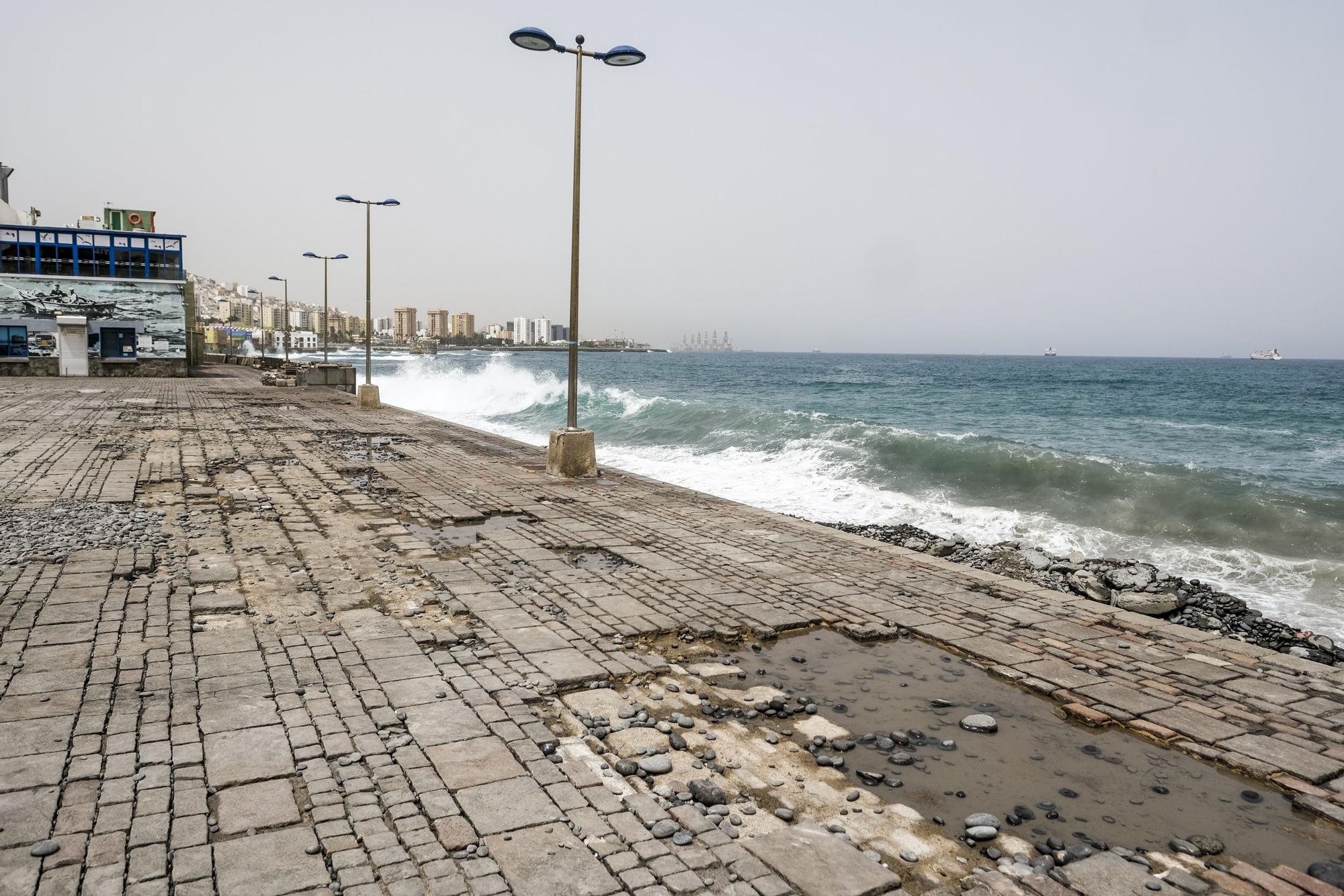 Consecuencias del temporal de mar en San Cristóbal