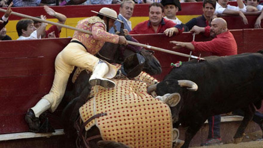 Un momento de una corrida de toros.