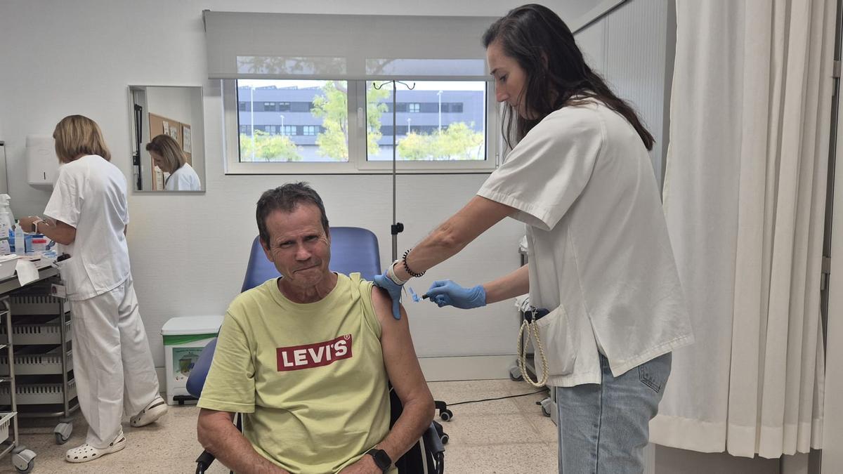 Inicio de la campaña de vacunación de la gripe hace unos días en Ibiza.