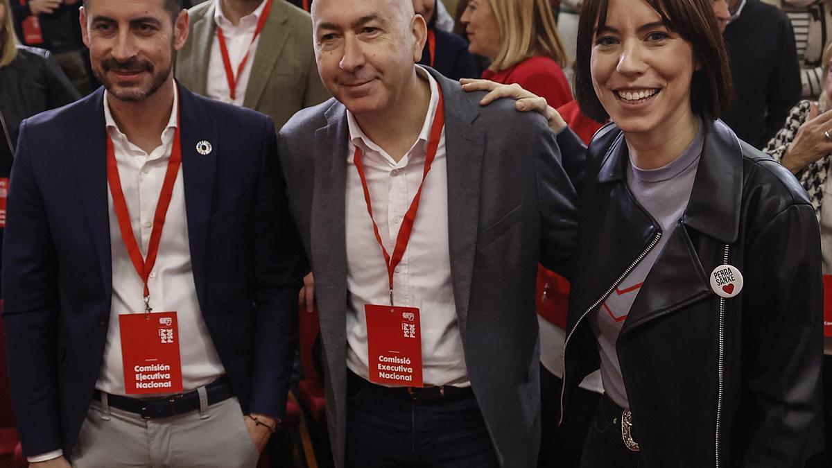 Diana Morant, junto a Carlos Fernández Bielsa y Alejandro Soler, en una imagen de archivo.