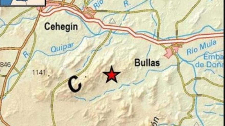 Un terremoto de 3,5 grados con epicentro en Bullas hace temblar varios municipios