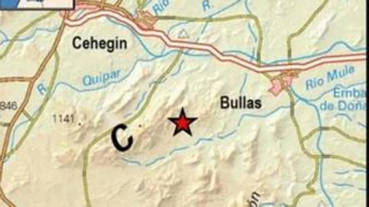 Un terremoto de 3,5 grados con epicentro en Bullas hace temblar varios municipios