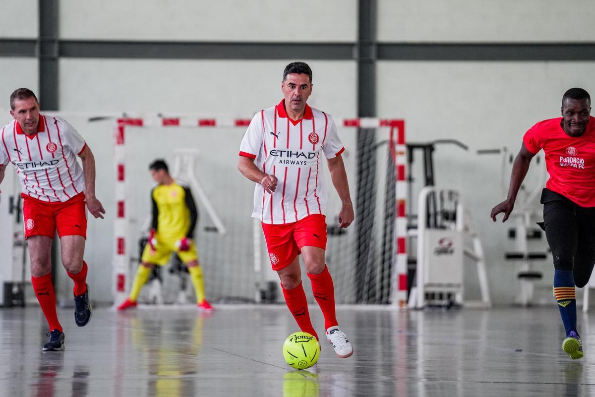 Míchel Sánchez durant el partit.