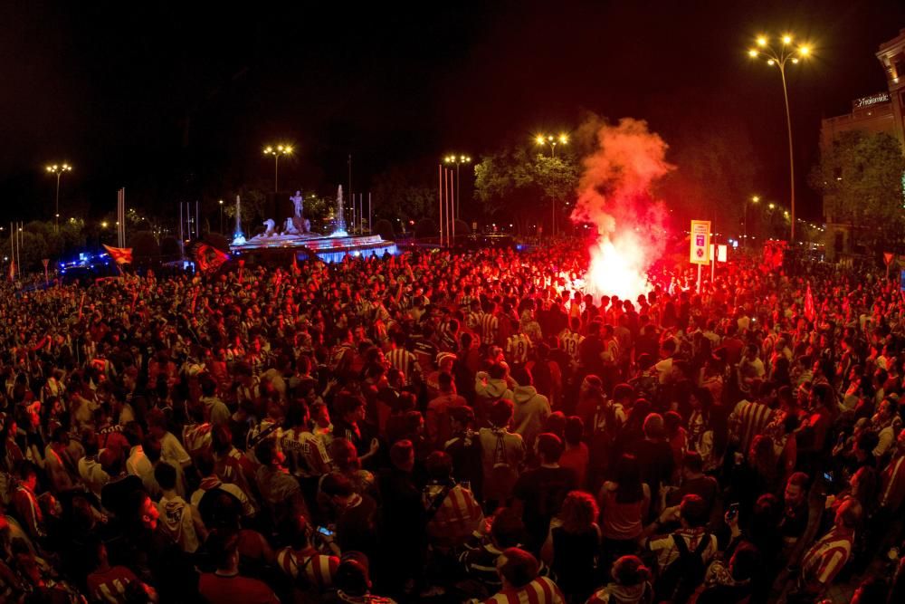 La celebración de la afición del Atlético