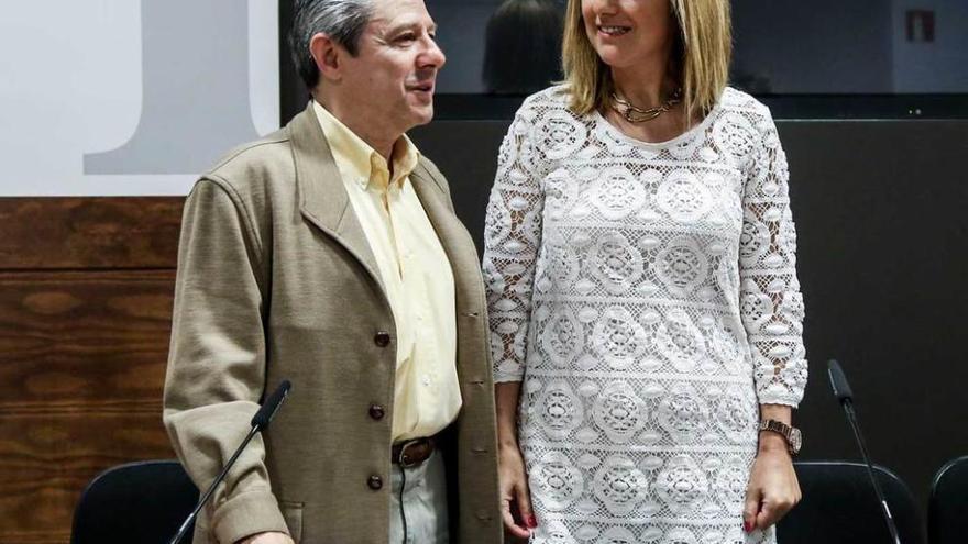 Hilario Paz y Marisa Ponga, ayer.