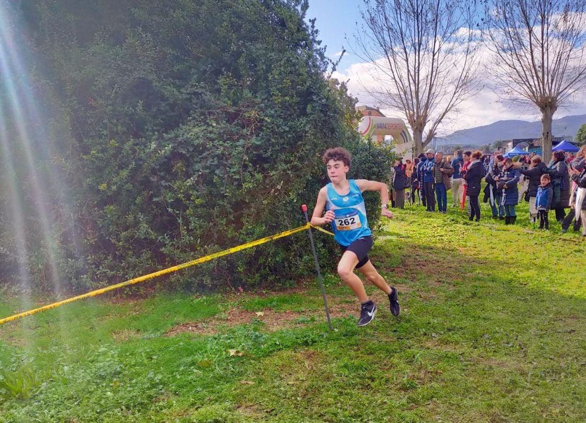 Mario Lazcano, en una carrera.