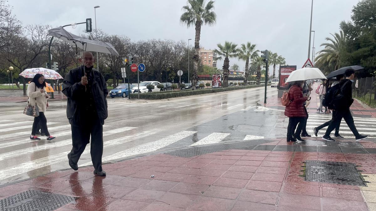 Lluvias en la ciudad de Murcia.