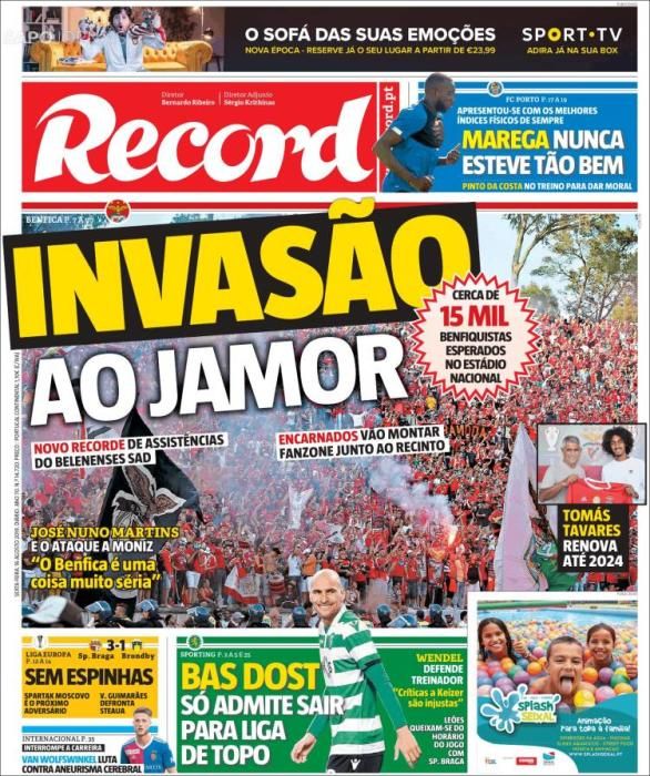 Portada RECORD viernes 16 agosto 2019