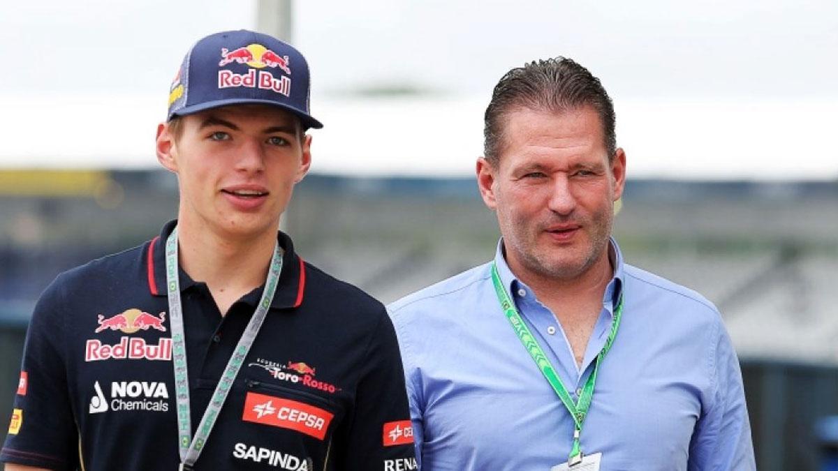 Max y Jos Verstappen, en el paddock de F1