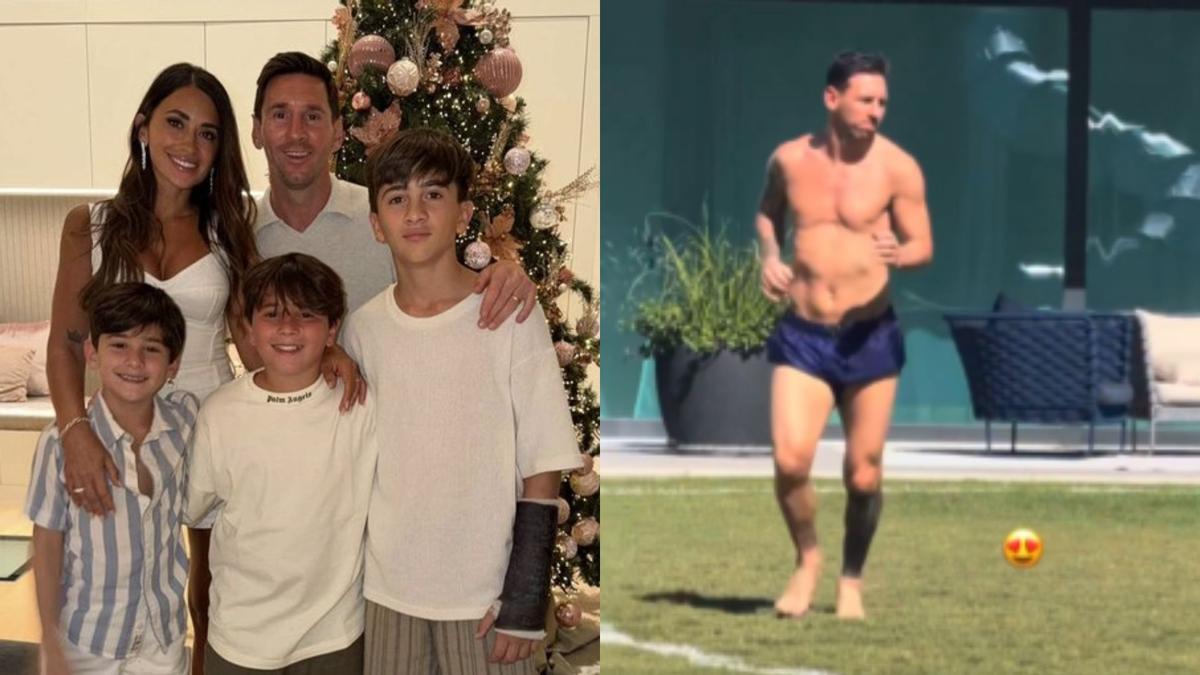 Leo Messi empezó el 2026 con un balón y su família