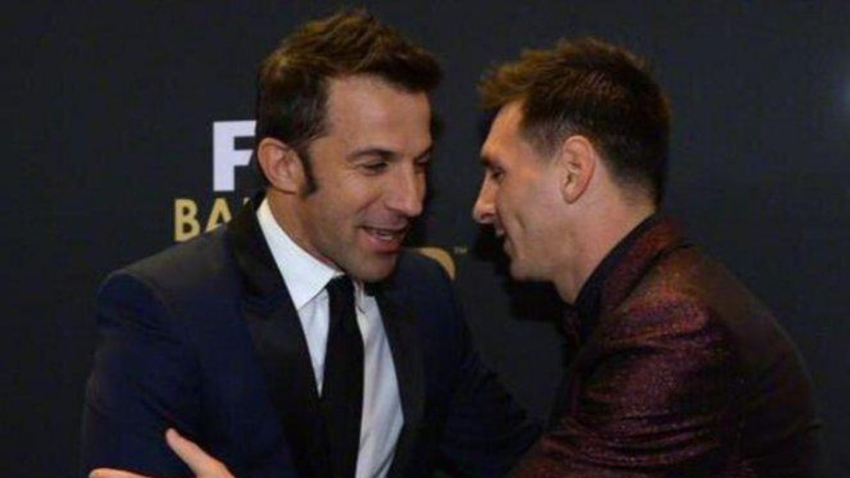 Leo Messi y Del Piero en la gala del Balón de Oro