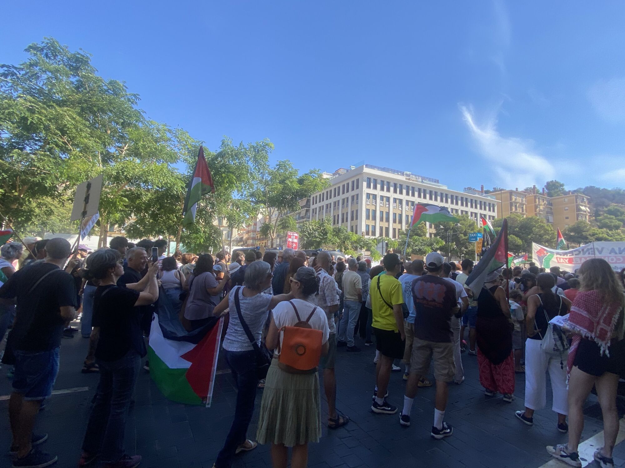 Manifestación en Málaga en favor del pueblo palestino