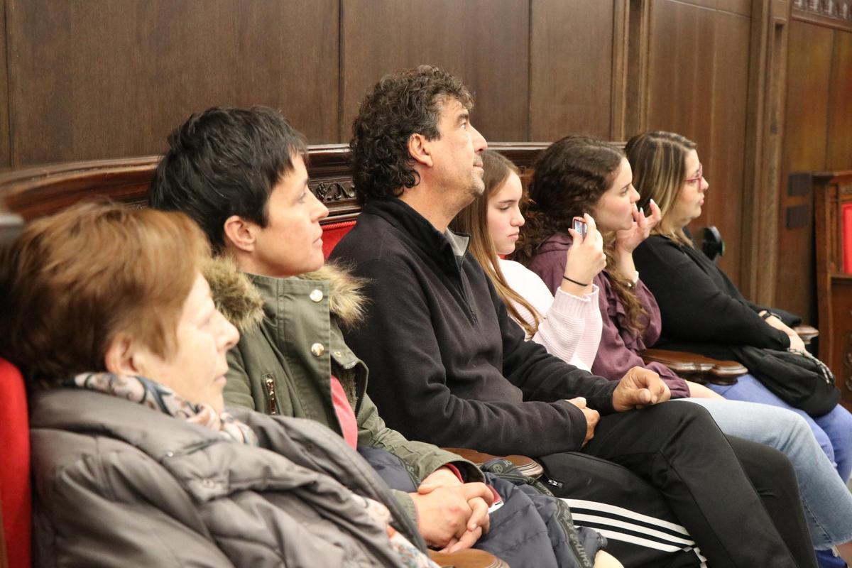 Familiares que acompañaron a Luz en el homenaje.