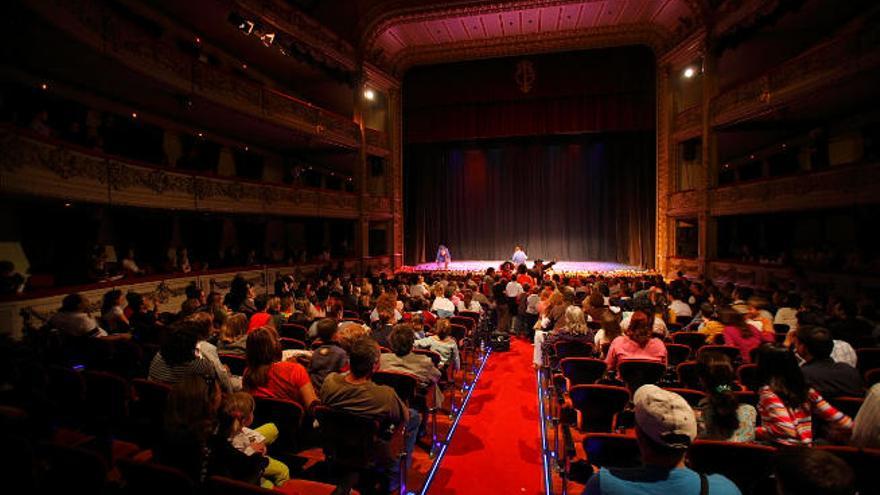 Detalle de una función actual en el Teatro Guimerá.