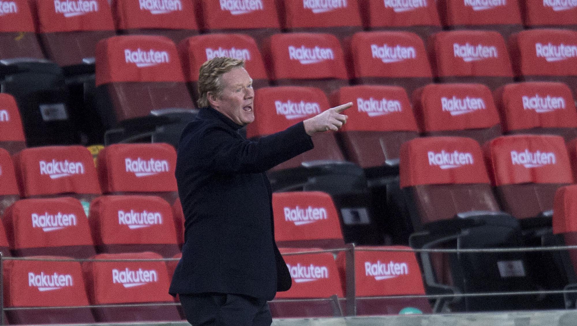 Koeman, en el Barça-Athletic celebrado en el Camp Nou.