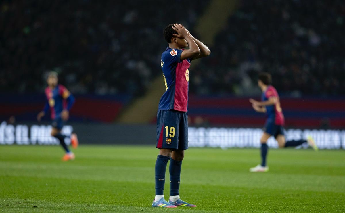 Lamine y el Barça lamentan el empate ante el Betis