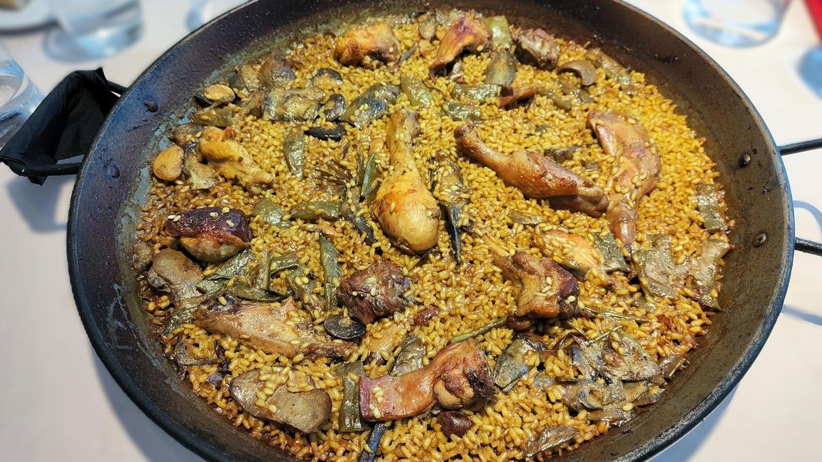 La paella valenciana de Las Bairetas.