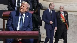 Donald Trump y el príncipe Guillermo en el funeral del papa Francisco, ¿se han saltado el protocolo de vestimenta?