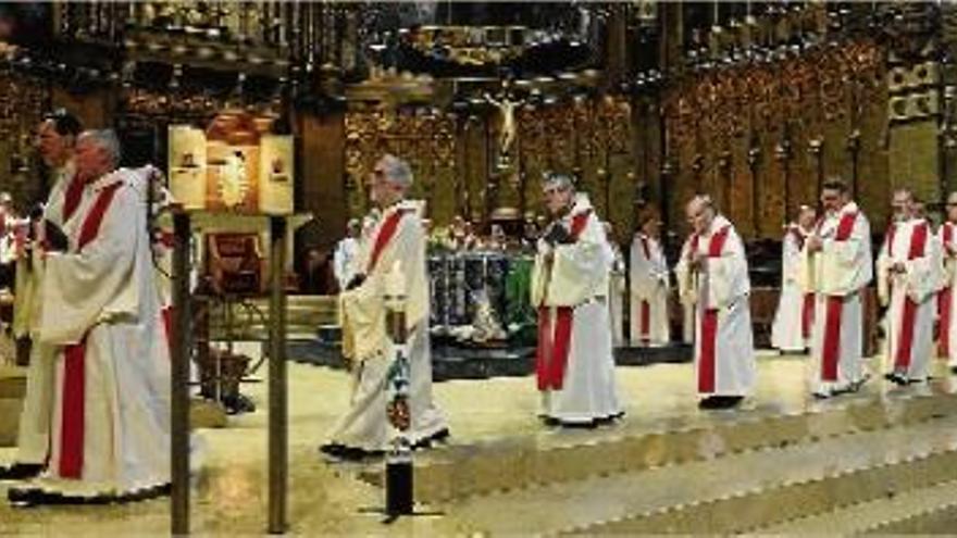 Un moment de la cerimònia d&#039;ahir a la Basílica de Montserrat