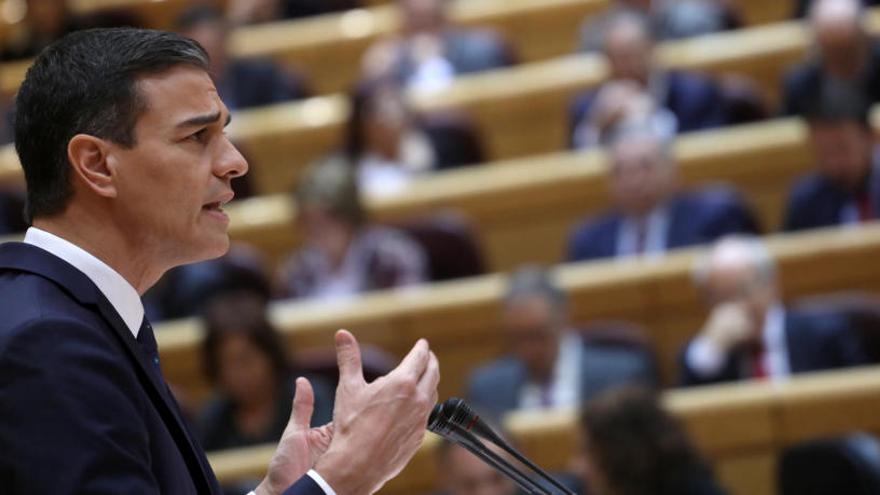 El president Pedro Sánchez al Senat