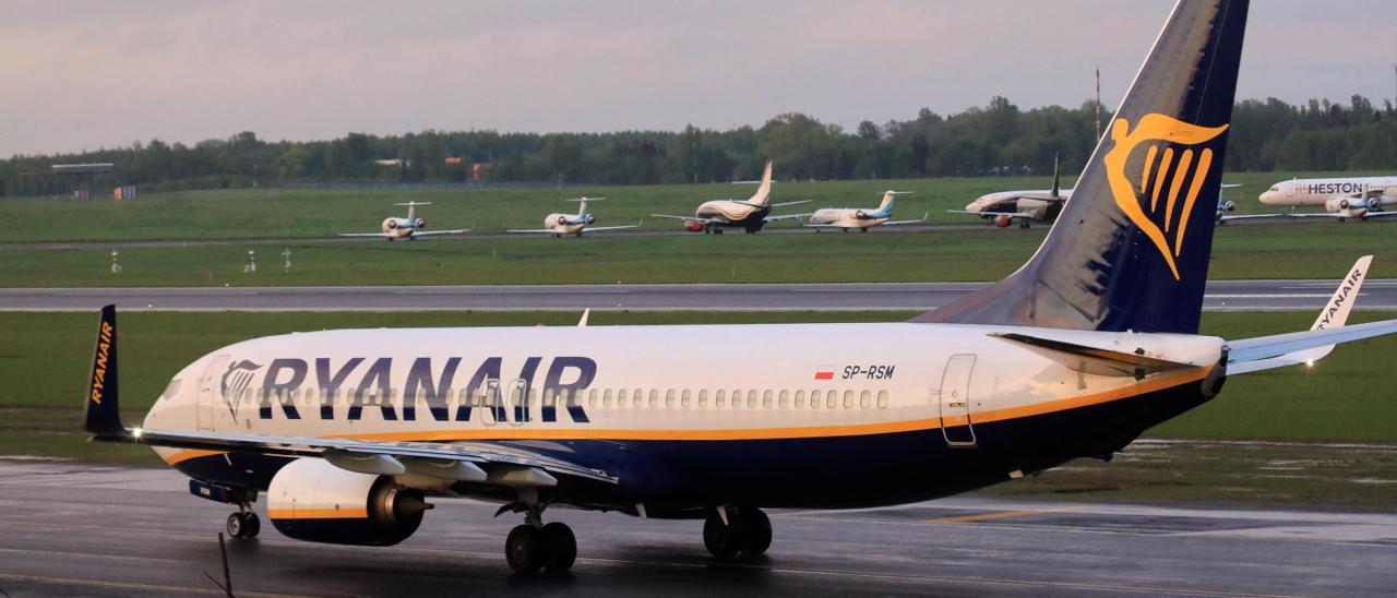 Un avión de la compañía Ryanair