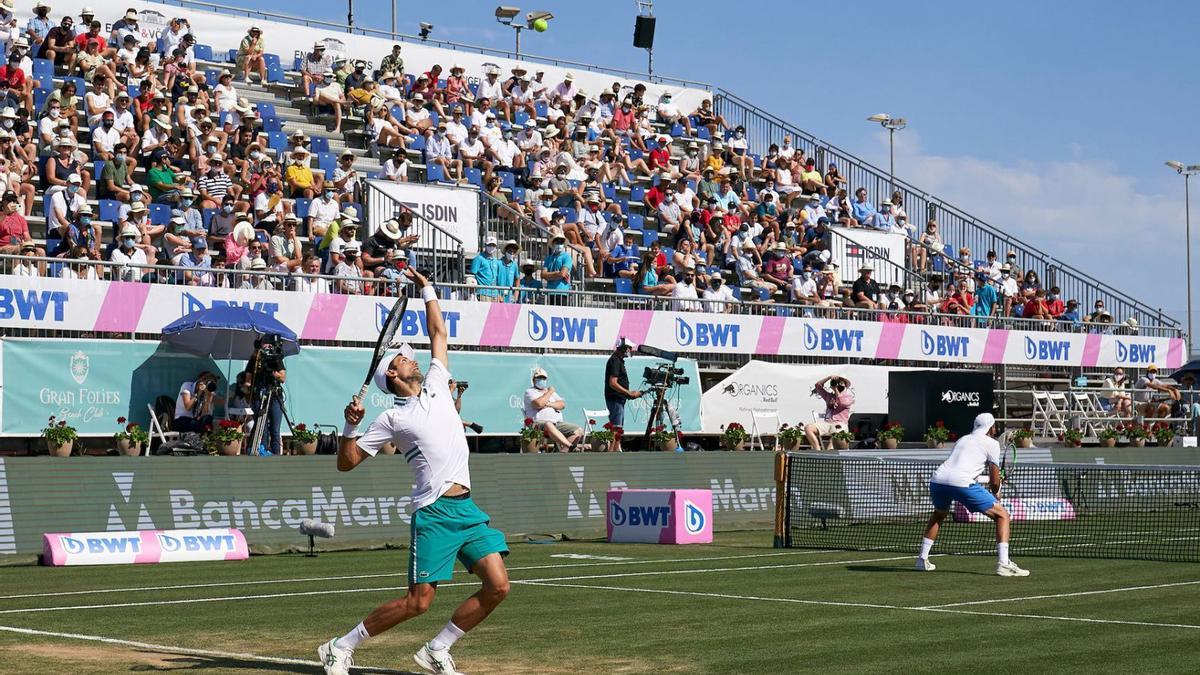 Novak Djokovic kam 2021 zum Debüt der Mallorca Championships nach Santa Ponça. FOTO: VERANSTALTER