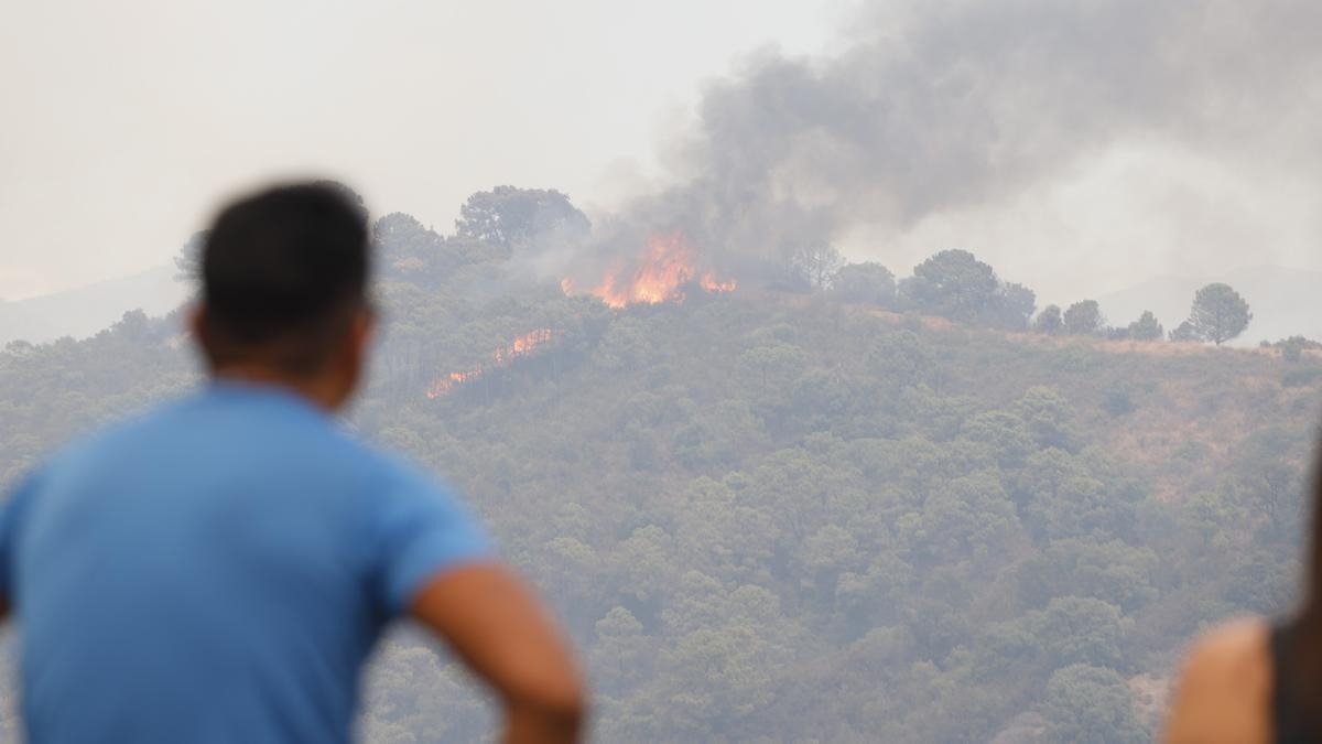 Un incendio en Sierra Bermeja provoca el desalojo de 500 personas