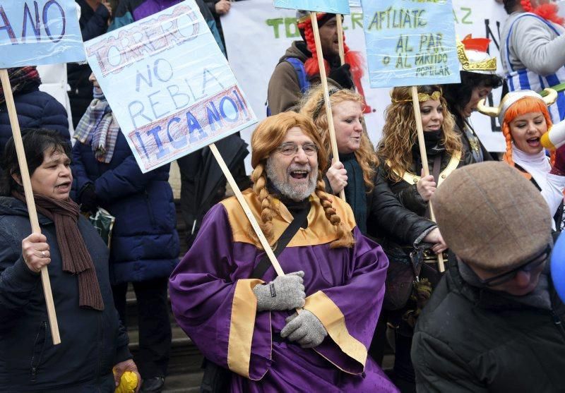 Manifestación contra el ICA en Zaragoza