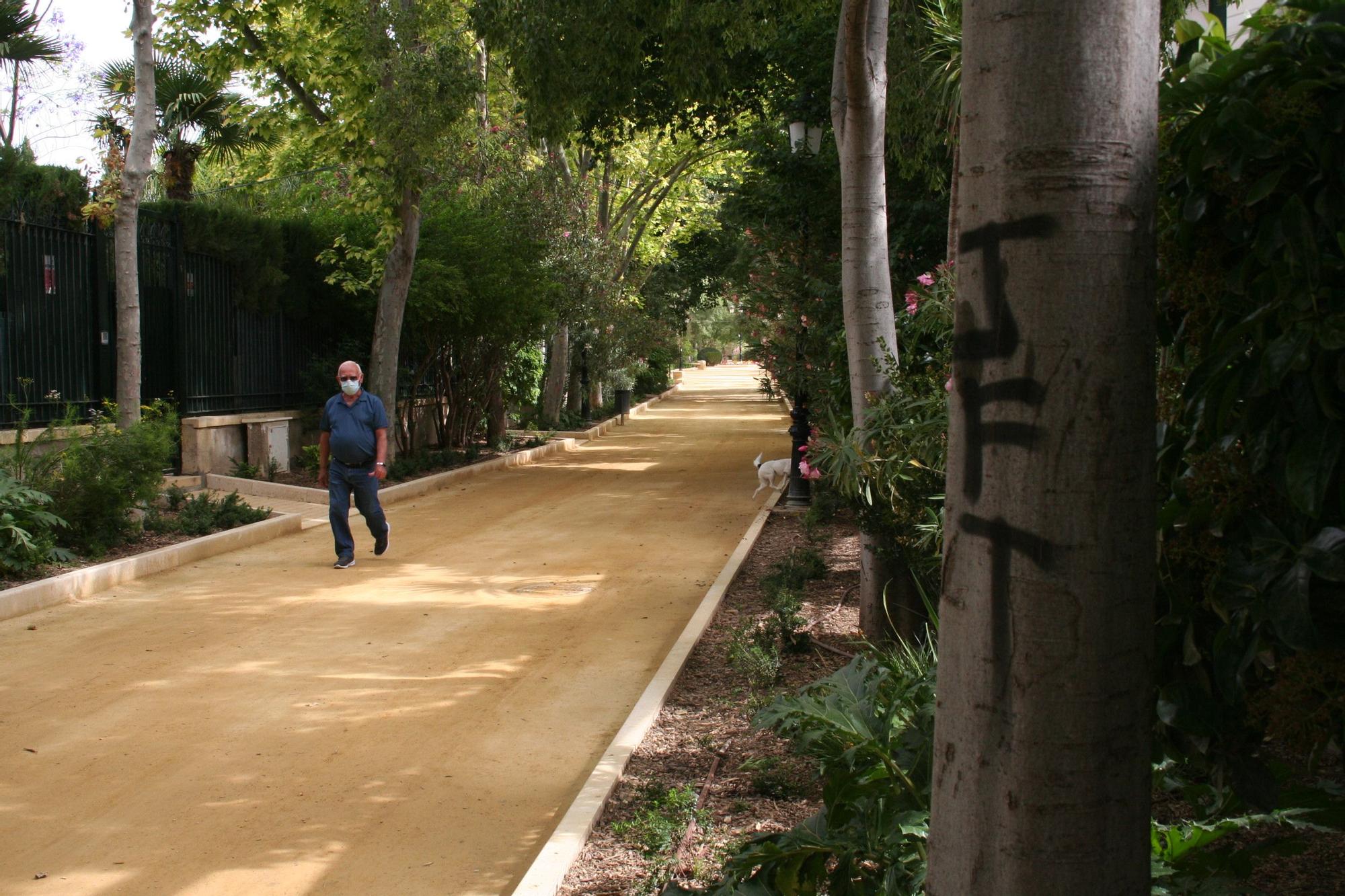 Actos vandálicos en la Alamedas, Lorca