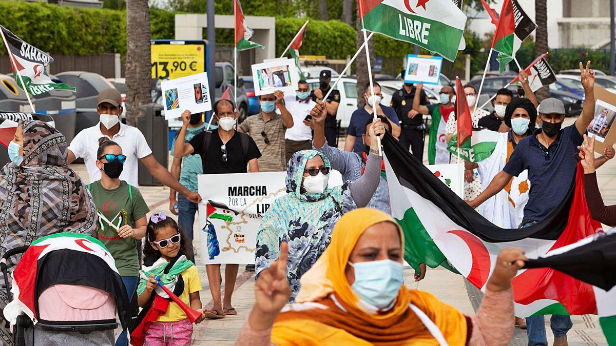 Marcha por la libertad del pueblo saharaui en Vila