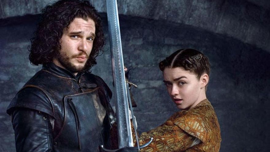 Jon Nieve y Arya Stark en &#039;Juego de tronos&#039;.