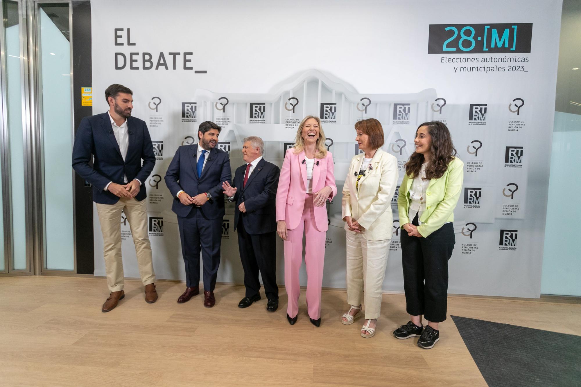 Todas las imágenes del debate electoral de la Región de Murcia