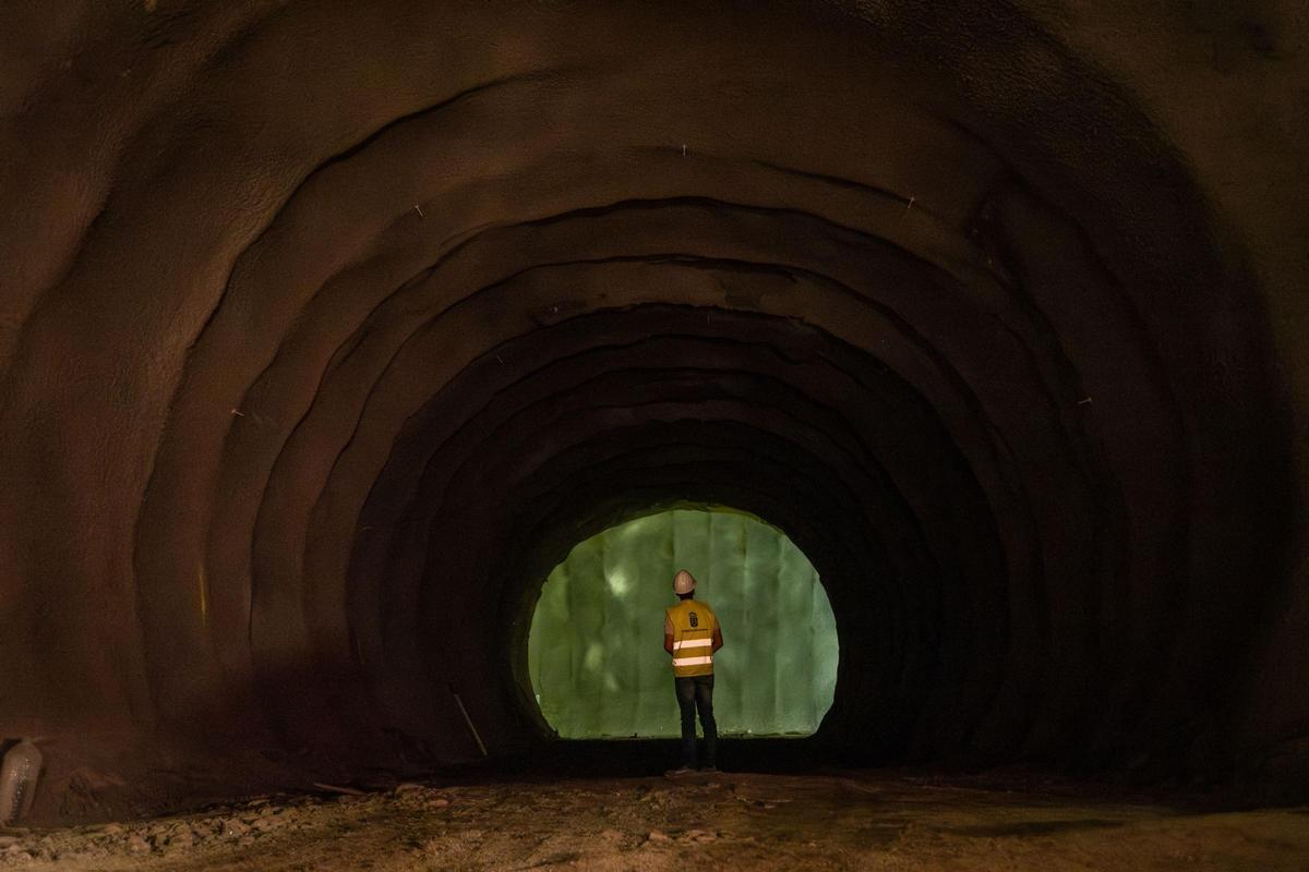 Obra del túnel que conectará El Tanque con Santiago del Teide
