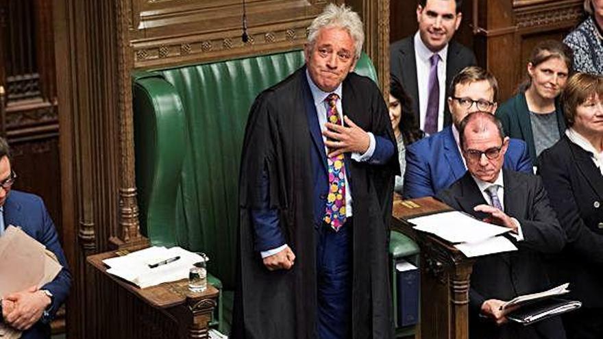 Bercow, emocionat després d&#039;anunciar la dimissió.